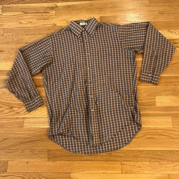Vintage 80s Cable Car Clothiers Plaid Button-Down Shirt - Men's Medium - Picture 1 of 4